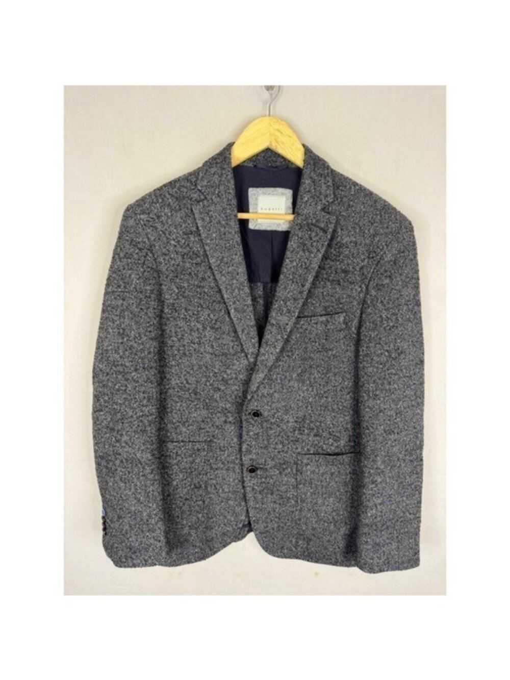Bugatti Mens Grey Wool Blend Silk Sports Jacket Blazer Men 40 EU 50 Germany